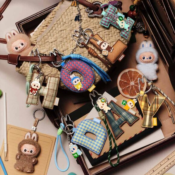 Labubu The MONSTERS PopMart Pin for Love  Letter Pendants A-M Blind Boxes - Picture 9 of 14